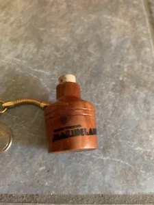 Vintage MARINELAND Wood Jug with Cork KEYCHAIN Souvenir FREE SHIPPING! - Picture 1 of 5