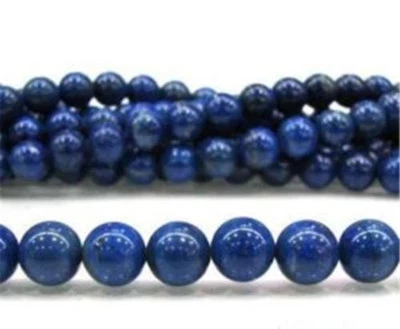 Cuentas sueltas redondas de piedras preciosas de lazuli lapislázuli azul egipcio azul oscuro 4-16 mm hebra de 15" Foto 1 de 4