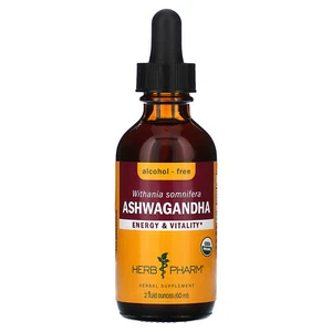 2 X Herb Pharm, Ashwagandha, Alcohol-Free, 2 fl oz (60 ml) - Picture 1 of 2