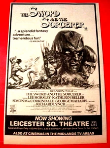 Sword And The Sorcerer Kathleen Beller Vintage ORIG'82 Press/Mag ADVERT 8.5"x5.5 - Picture 1 of 3