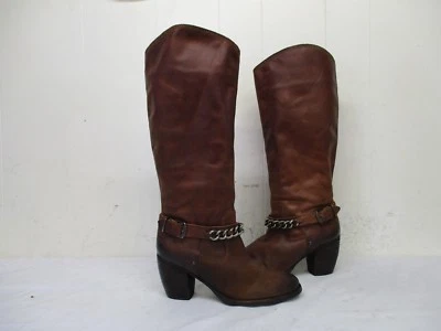 BCBGeneration BCBG Botas de Cuero Marrón Tacón Alto hasta la Rodilla para Mujer Talla 9.5 B Foto 1 de 4