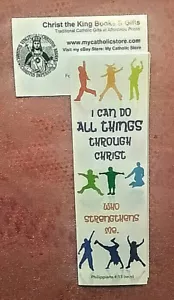 BOOKMARKERS PACK OF 25 "I CAN DO ALL THINGS THROUGH CHRIST WHO STRENGTHENS ME" - Picture 1 of 1