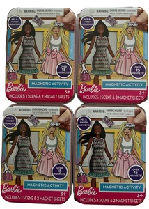 4-Barbie Mix & Match Fashions Magnetic Activity 4”x3” Tin Stocking Stuffers - Picture 1 of 4