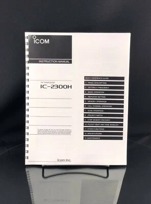 Icom IC-2300H Instruction Manual User Guide Coil Bound Copy - Image 1 of 4