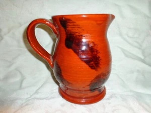 Breininger Pottery Glazed Redware Pitcher, 1982 - Picture 1 of 8