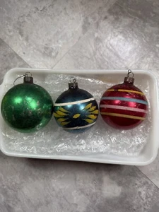 Vintage Mercury Glass Christmas Ornaments Multicolor - Picture 1 of 5