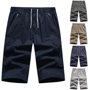 Pantaloncini sportivi uomo estivi dritti casual larghi sette punti uomo - Foto 1 di 27