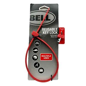 NEU Klingel wiederverwendbar leicht Stahlkern Reißverschluss Krawatte Schlüssel Schloss mit Schlüssel - Bild 1 von 3