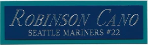 ROBINSON CANO MARINERS NAMEPLATE FO AUTOGRAPHED Signed BAT-JERSEY-BASEBALL-PHOTO - Picture 1 of 5