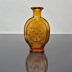 DAR Daughters Of American Revolution Amber Glass Bottle 1979 Ladies Do Laundry - Picture 1 of 8