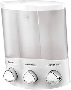 Produkte, weiß 76354 Euro Serie TRIO 3-Kammer Seifen- und Duschspender - Bild 1 von 12
