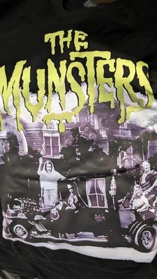 Camiseta The Munsters Clásica Terror Nueva XL Completa Crew Pic Herman & Lilly Foto 1 de 4