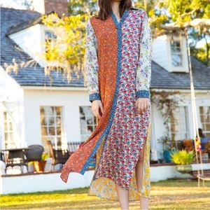 Neu mit Etikett Natural Life Damen Gr. M Esme Shirtkleid - rostblau Mix Print - Bild 1 von 13