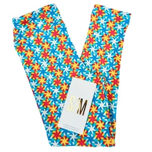 NUOVO Leggings Lularoe Ragazza S/M (TG. 2-8) Geometrico Colorato Burro Morbido Elasticizzato - Foto 1 di 13