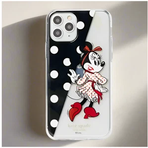 Disney x Kate Spade iPhone 11 Pro Hülle Minnie Mouse Glitzer Kiss Schwarz Weiß - Bild 1 von 4