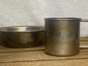 Vintage Campbell's "Mmm Good" Baby Tasse & Schale Souvenir Wm A Rogers versilbert - Bild 1 von 12