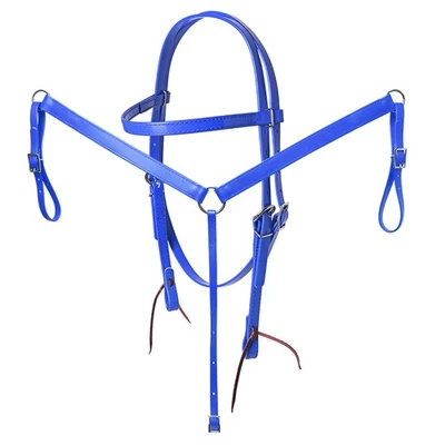 HILASON Western Caballo Cabeza Cuello Pecho Rienda Dividida Cuero Biothano | Foto 1 de 3