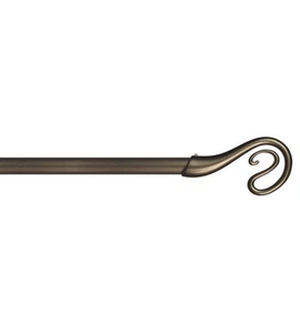 TUBO TENDA IN ACCIAIO COLORE BRONZO ESTENSIBILE DA 120 A 210 CM. CON TERMINAL... - Foto 1 di 1