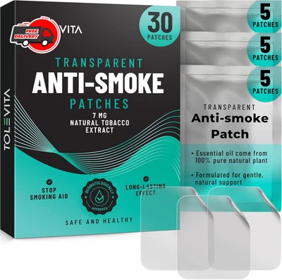 TOLEVITA Anti- Smoke Herbal Patches Transparent 7 mg | Quit Smoking Patches t... - Image 1 of 4