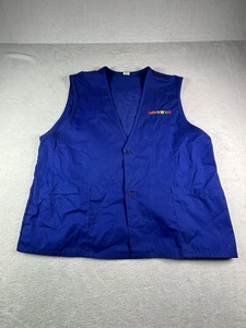 Vintage Toys R Us Employee Vest Authentic Size XL Geoffrey Giraffe Logo Blue - Picture 1 of 8