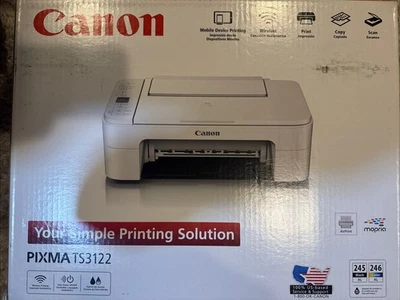 NUEVA impresora de inyección de tinta inalámbrica TODO EN UNO Canon Pixma TS3122 caja abierta NUEVA Foto 1 de 4