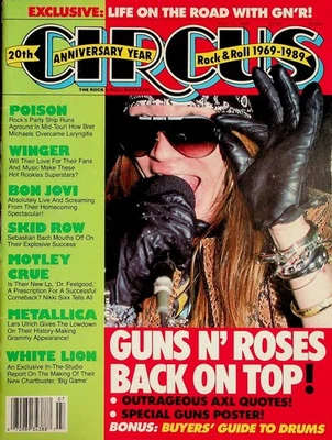 Circus Magazine July 1989 Winger Poison Bon Jovi Skid Row White Lion Metallica - Image 1 of 4