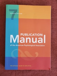 Publication Manual OFFICIAL 7th Edition of the American Psycholog - Picture 1 of 2