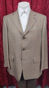 Chaqueta Bogart T.25 beige cuadros 3 botones S601A - Imagen 1 de 7