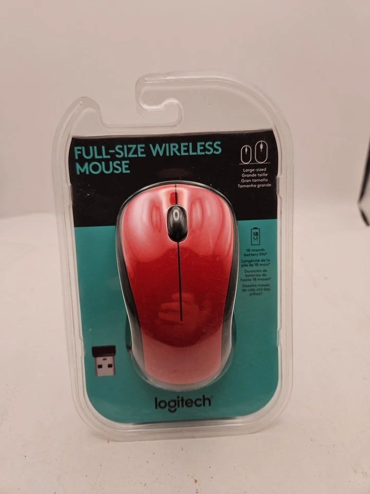 Logitech M310 Wireless Optical Mouse - Red - BRAND NEW Sealed - Image 1 of 3
