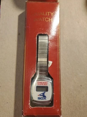 Vintage New in Package Chicago White Sox  MLB Digital quartz WOMEN Silver Watch - Image 1 of 4