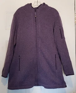 Ladies LL BEAN Lavender Purple Full Zip Hoodie Sweatshirt Pockets PLUS 2XL - Picture 1 of 3