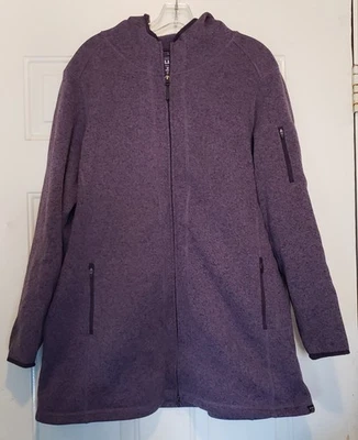 Ladies LL BEAN Lavender Purple Full Zip Hoodie Sweatshirt Pockets PLUS 2XL - Image 1 of 3
