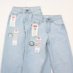 Wrangler Jeans Boys Kids 10 Slim Loose Straight Light Wash Blue (Lot of 2) NWT - Picture 1 of 12