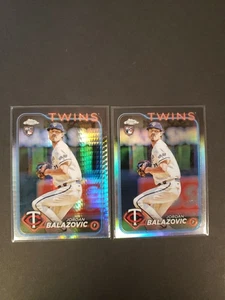 2024 Topps Chrome X-Fractor And Refractor Jordan Balazovic Minnesota Twins - Picture 1 of 3