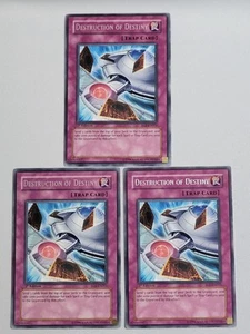 3 x YuGiOh TCG Destruction of Destiny EOJ-EN051 1st Edition Rare LP - Picture 1 of 14
