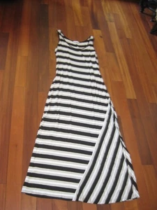 Calvin Klein Maxi Dress Sz 10 Multicolor Striped Sleeveless Stretch Summer Women - Picture 1 of 8