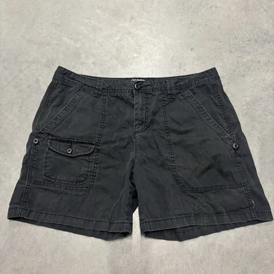 Vtg Polo Jeans Co Ralph Lauren Cargo Shorts Womens 14 Black 7" Denim - Image 1 of 4