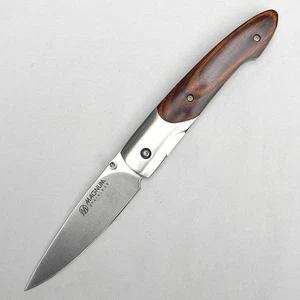 Large MAGNUM liner lock folder, 3.75" blade, wood handle; UNUSED - Picture 1 of 8
