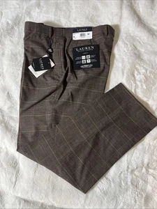Lauren Ralph Lauren ultra-flex karierte Anzughose für Herren 40 x 30 neu mit Etikett - Bild 1 von 7