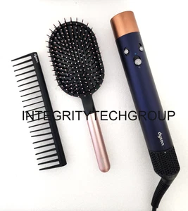 Genuine Dyson Hair Dryer Airwrap Multi Styler Blue/Copper Wand + Brushes (USED) - Picture 1 of 7