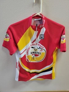 SMS Santini Cycling Jersey Adult Medium 44/46 Red Yellow Amstel Gold Race 1/4 - Picture 1 of 5