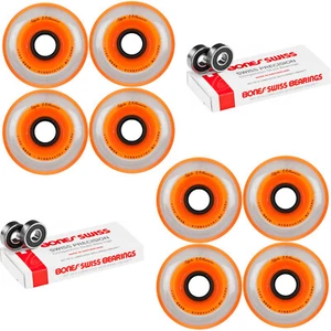 Labeda Millennium Gripper Orange Hockey Inline Wheels 80mm SOFT 8 Pack Swiss - Picture 1 of 1