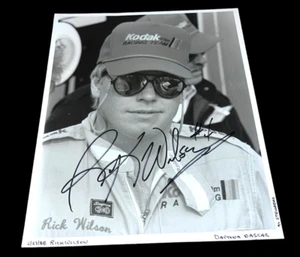 Rick Wilson 1988 KODAK #4 DAYTONA VINTAGE B&W autographed 8x10 NASCAR photo - Picture 1 of 4