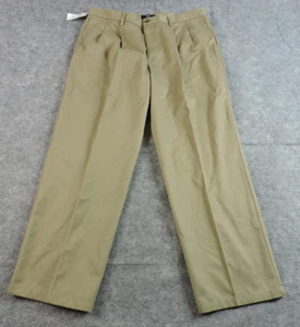 Pantaloni kaki DOCKERS uomo 36x30 vestibilità classica D3 pieghettati antirughe firmati - Foto 1 di 15