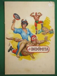 COPERTINA FUMETTO WRESTLING MASCHERATO LUCHADOR WRESTLER LUCHA MESSICO FIRMATA DA PEGASO - Foto 1 di 1