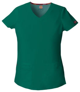 Blusa Médica Dickies EDS Para Mujer 85906 Hunter Verde HUWZ Dickies Jr. Ajuste - Imagen 1 de 2