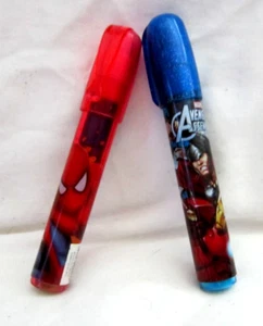 Spider-man&Avengers Set of two (2) 4.5" Stackable Scented Eraser Pen Set-New! - Picture 1 of 1