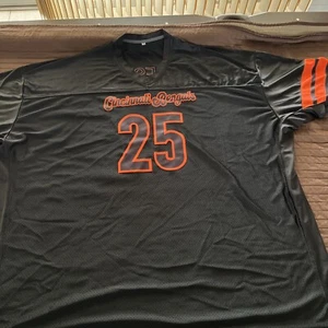 Men’s Embroidered Cincinnati Bengals Jersey Size 7xl Oglesby #25 Fish Net - Picture 1 of 15