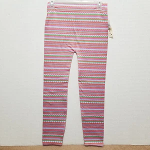 Wishful Park leggings M/L NWT fair isle striped pull on elastic waist colorful - Picture 1 of 7