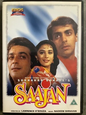 Saajan - *Sanjay Dutt *Salman Khan *Madhuri Dixit RARE EROS Bollywood DVD - Image 1 of 2
